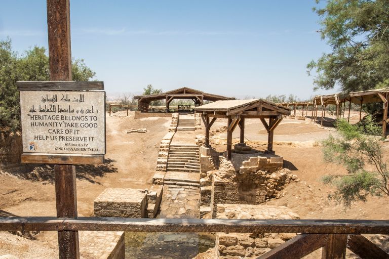 Lugar del bautismo de Jesús en Jordania