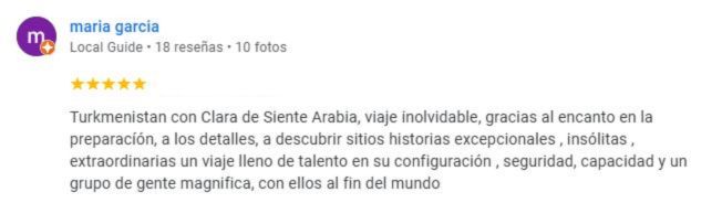 Reseñas viaje a Turkemnistán en grupo con Siente Arabia (1)