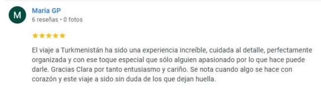 Reseñas viaje a Turkemnistán en grupo con Siente Arabia (2)