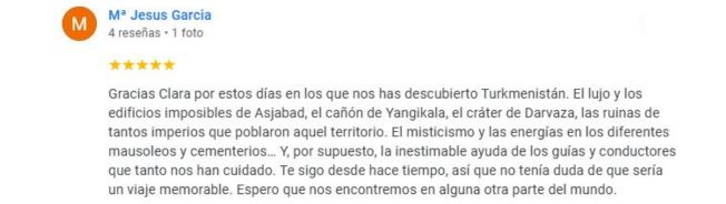 Reseñas viaje a Turkemnistán en grupo con Siente Arabia (3)